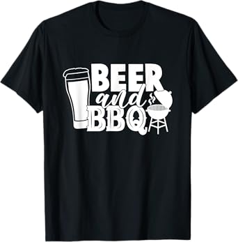 BBQ and Beer. The best summer combination. Cold Beer Hot BBQ T-Shirt