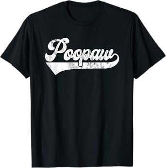 Mens Poopaw Vintage Retro Father's Day for Papa Grandpa T-Shirt