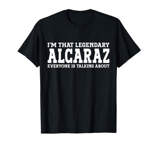 Alcaraz Surname Funny Team Family Last Name Alcaraz T-Shirt
