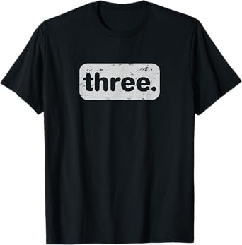 Number Three Cool 3 Years 3rd Wedding Anniversary Him Her T-Shirt