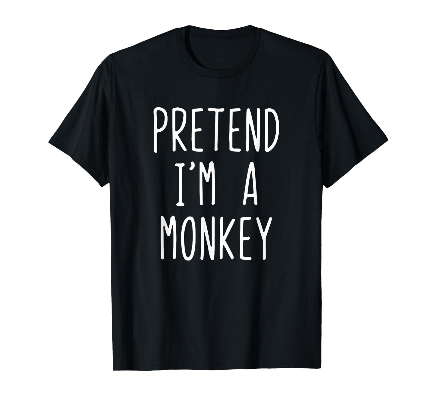Pretend I'm A Monkey Costume Halloween Funny Lazy Adult Kids T-Shirt