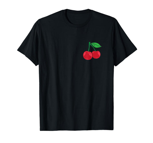 Cherry Pocket | Fruit Lover Sweet Bomb Farmer Red Cherries T-Shirt