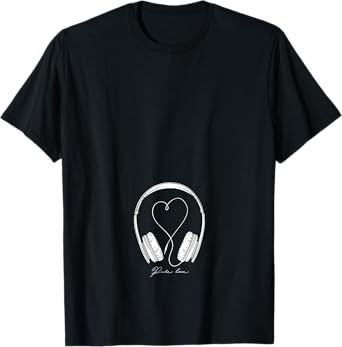 Pregnancy Announcement Vintage Headphones Music Lover T-Shirt
