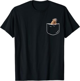 Pocket Capybara Funny Capybara In Pocket Gift T-Shirt