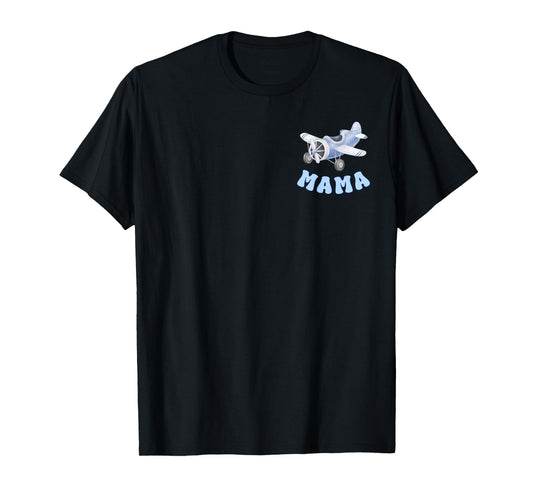 Mama of The Frist Birthday Boy Airplane Family Matching T-Shirt
