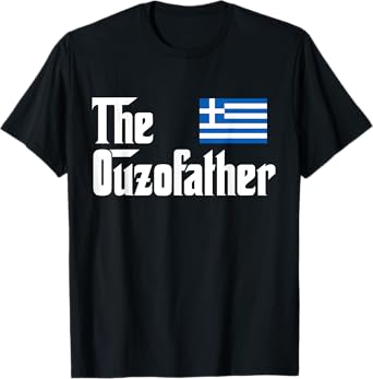 The Ouzo Father T-Shirt Funny Greek Flag Gift Shirt T-Shirt