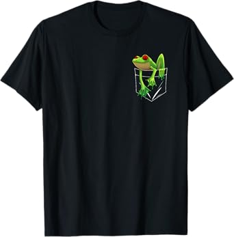Cool Frog In Pocket For Men Women Kawaii Toad Frog Lovers T-Shirt