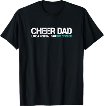Funny Fathers Day Cheer Dad Husband Cheerleader Dad Mens T-Shirt
