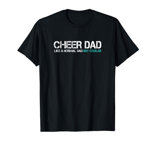 Funny Fathers Day Cheer Dad Husband Cheerleader Dad Mens T-Shirt
