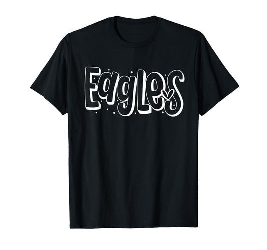 Vintage Eagles High School Go Eagles Pride Heart T-Shirt