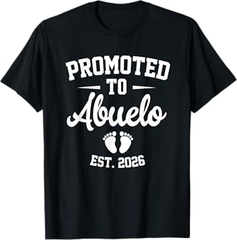 Promoted To Abuelo Est 2026 Retro Soon To Be Abuelo 2026 T-Shirt