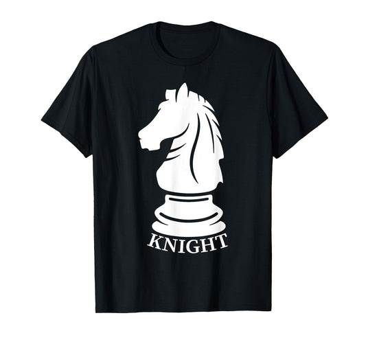 White Knight Chess Piece Chess Lovers Gag Gifts Men Kids T-Shirt