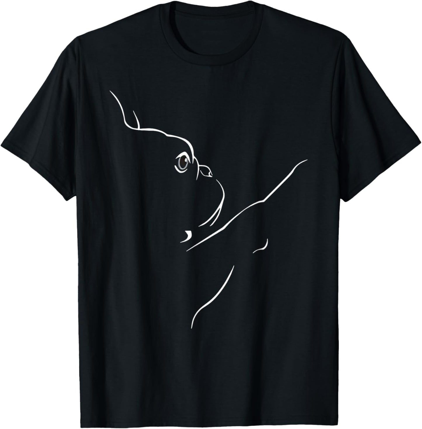 French Bulldog Illustration Line Art Bulldog Lovers T-Shirt