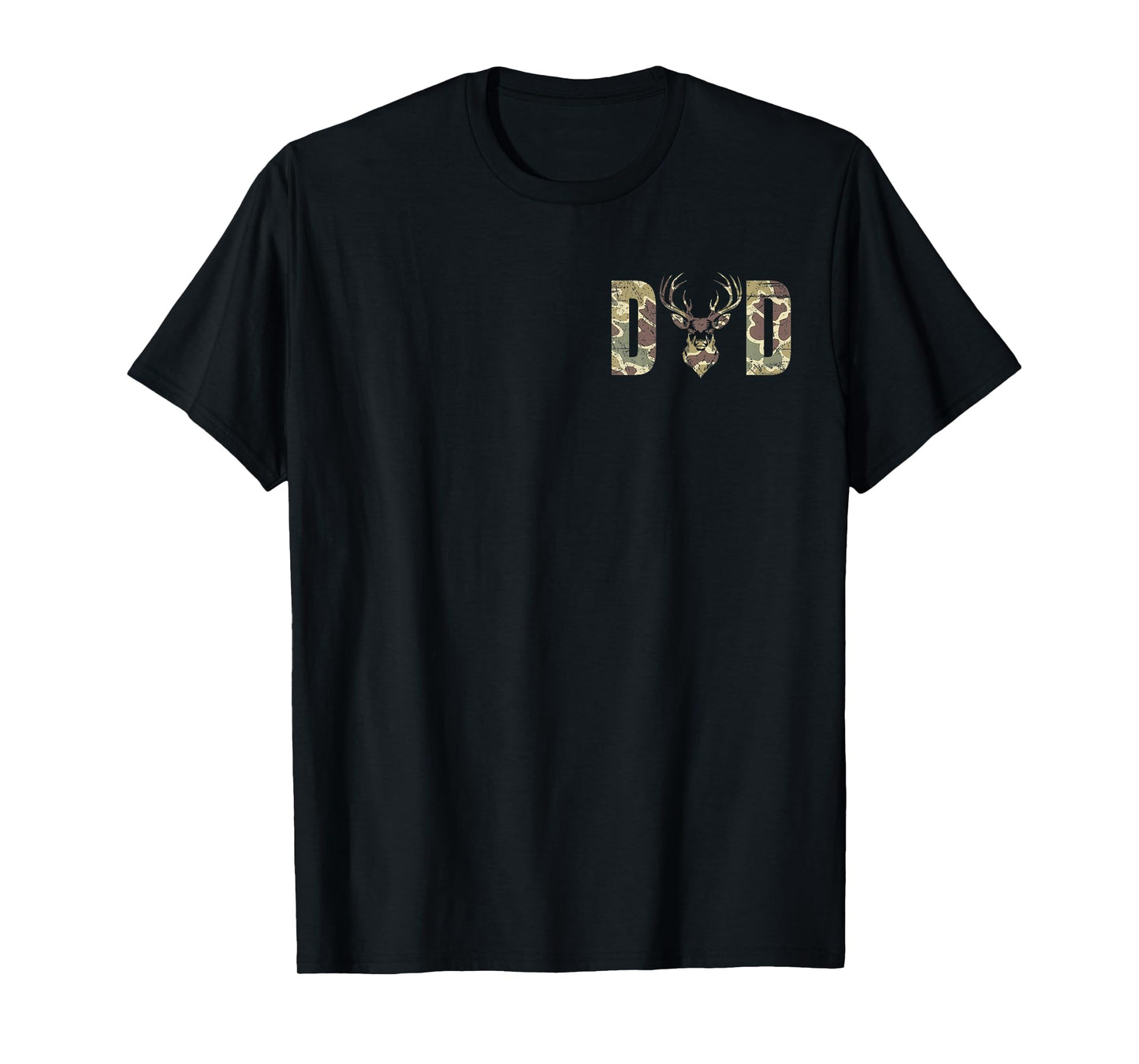 Old School Camo Dad Hunting Camouflage Deer Pocket Tee T-Shirt