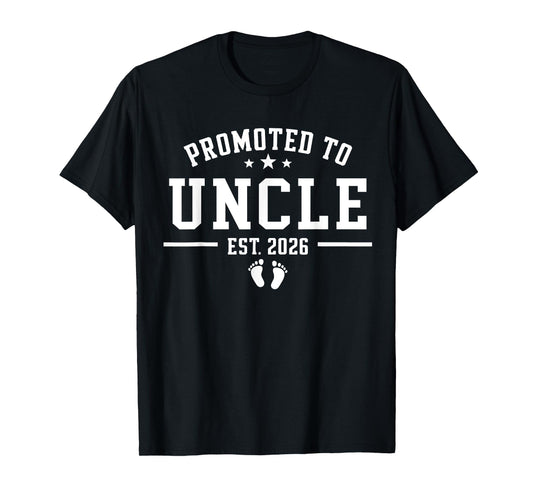 Retro Uncle Est 2026 Promoted to Uncle Fathers Day New Dad T-Shirt