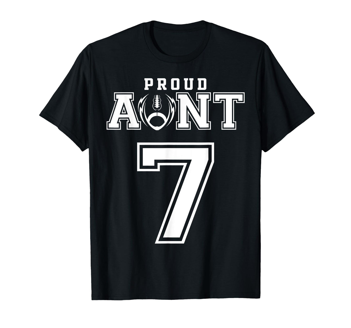 Custom Proud Football Aunt Number 7 Personalized For Women T-Shirt