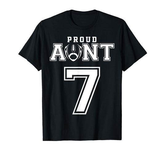 Custom Proud Football Aunt Number 7 Personalized For Women T-Shirt