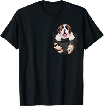 Funny Saint Bernard in Your Pocket for St. Bernard Lovers T-Shirt