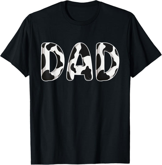 Cow Dad Birthday Family Matching Fathers Day Boy Girl Farm T-Shirt