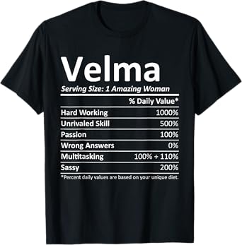 VELMA Nutrition Personalized Name Funny Christmas Gift Idea T-Shirt