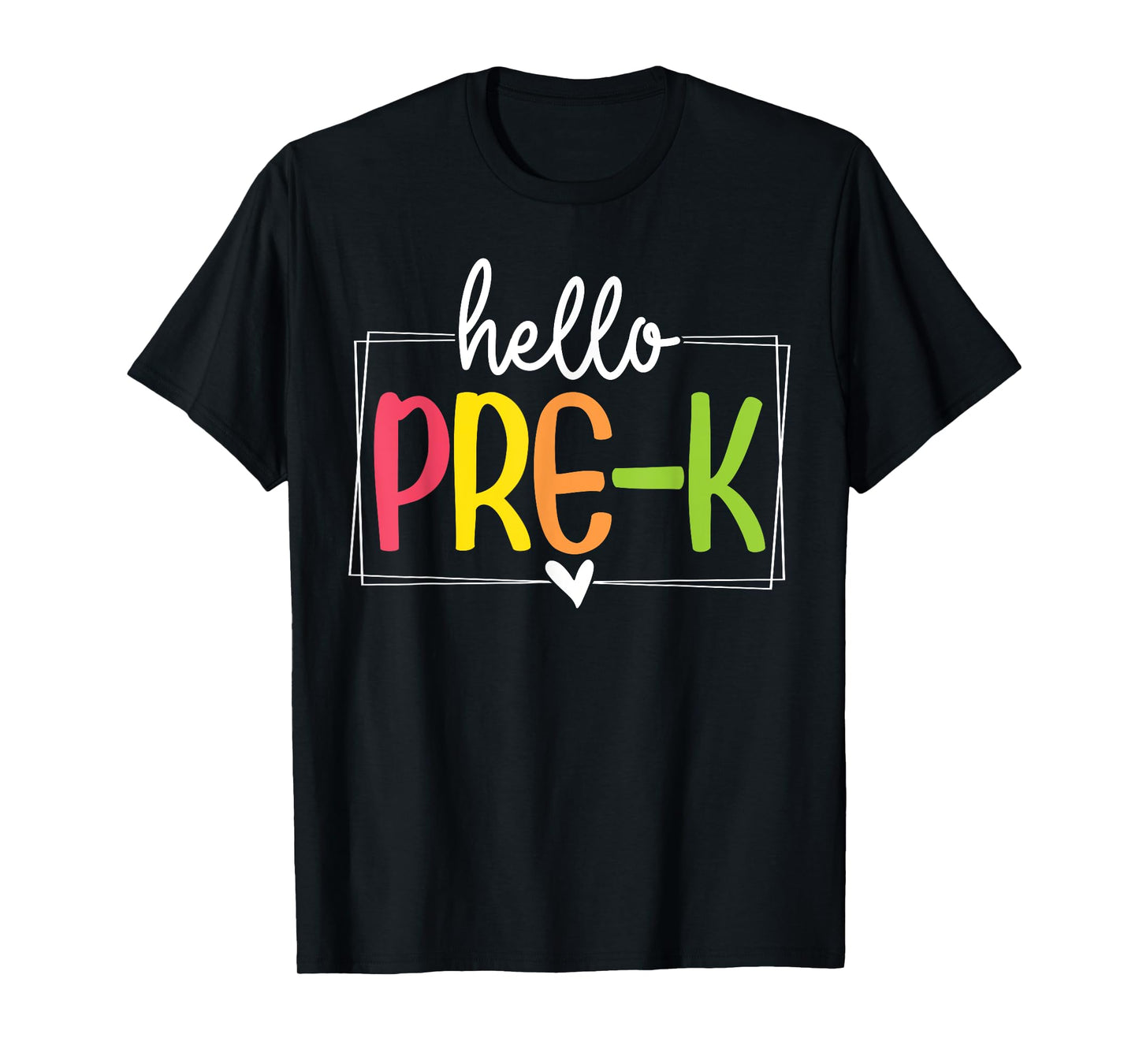 Hello Pre-K Preschool Back to School First Day Teacher Kids T-Shirt