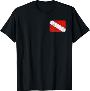 Diver Flag Shirt Vintage Worn Scuba Diving T-Shirt T-Shirt