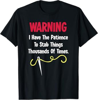 Cross Stitch Needlepoint Sewing Quilting Funny T-Shirt