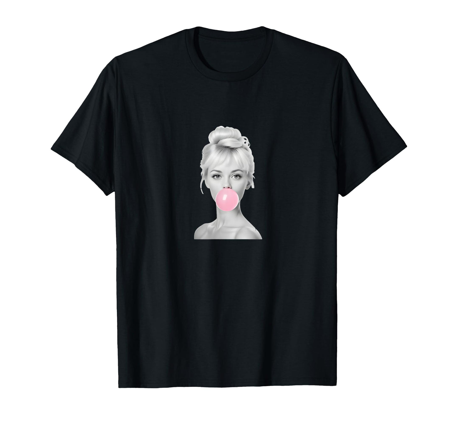 Woman with chewing gum t-shirt beautiful woman blowing gum bubble T-Shirt