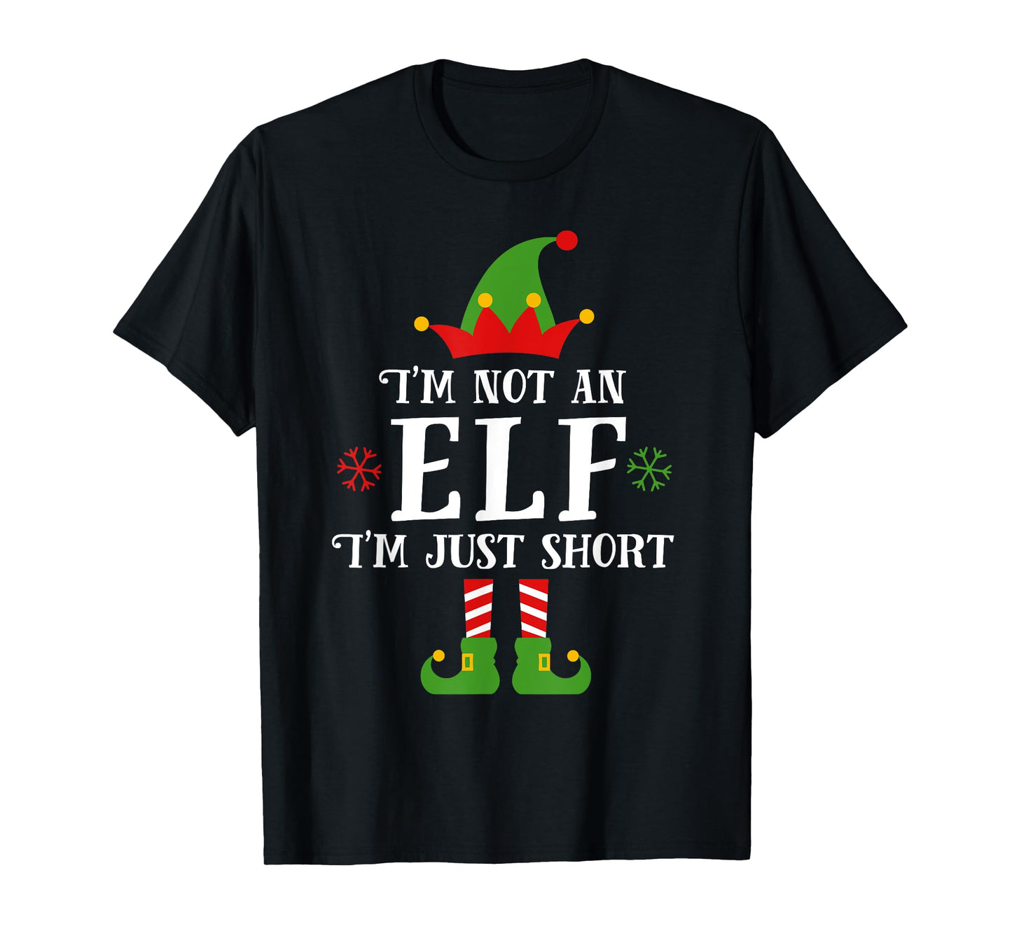 Im Not An Elf Family Christmas Pjs Matching Men Women Kids T-Shirt