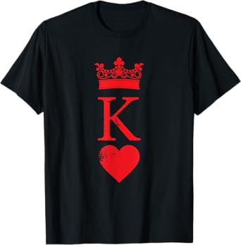 King of Hearts Halloween Costume Vintage Poker Cards King T-Shirt
