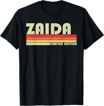 ZAIDA Name Personalized Retro Vintage 80s 90s Birthday T-Shirt