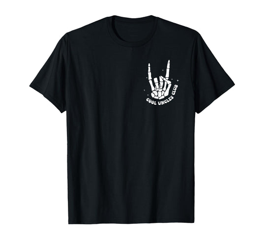 Cool Uncles Club Shirt Funny Pocket Father Day Uncle 2 Sided T-Shirt