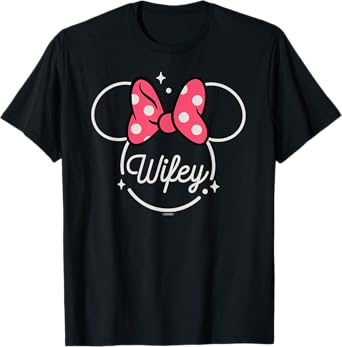 Disney Minnie Mouse Wifey Head Icon Magic Family Trip T-Shirt