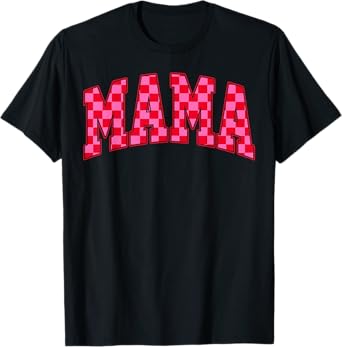 Checkered Mama Shirt Mothers Day Pink Checker T-Shirt