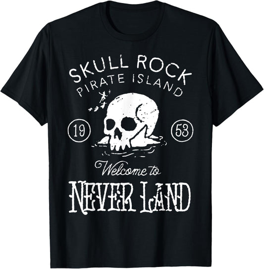 Disney Peter Pan Skull Rock Vintage Poster T-Shirt