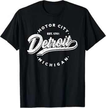 Classic Michiganians Vintage Detroit Motor City Michigan MI T-Shirt