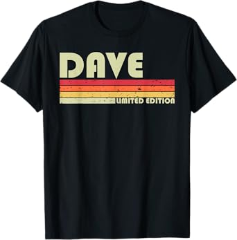 DAVE Gift Name Personalized Funny Retro Vintage Birthday T-Shirt