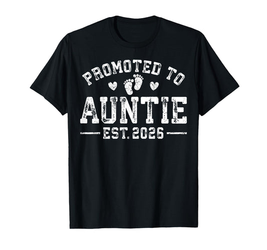 Promoted to Auntie Est 2026 Auntie to Be 1St Time Aunt T-Shirt
