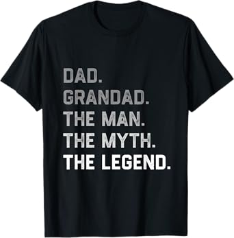 Dad Grandad the Man the Myth Legend Father’s Day Christmas T-Shirt