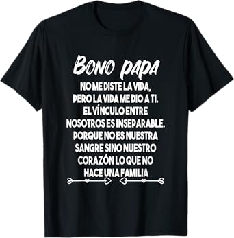 Bono del Día del Padre Papá Padrastro adoptivo Patchwork dad T-Shirt