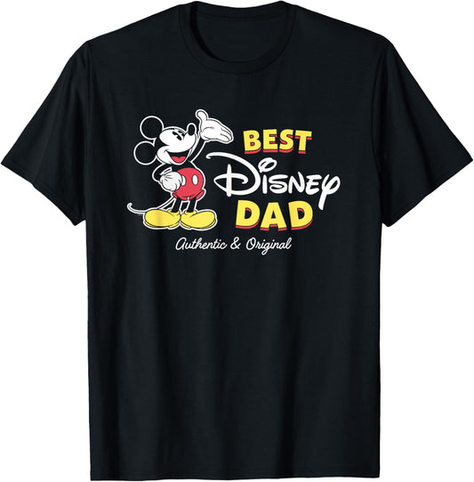 Disney Mickey Mouse Best Disney Dad Birthday Father’s Day T-Shirt