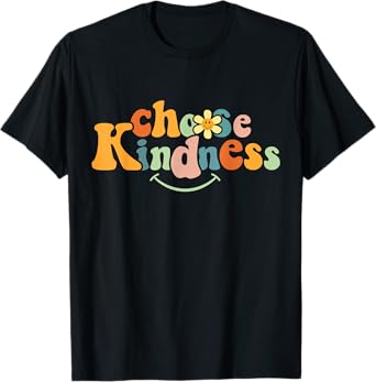 Choose Kindness Retro Groovy Be Kind Women Men Autism Kids T-Shirt