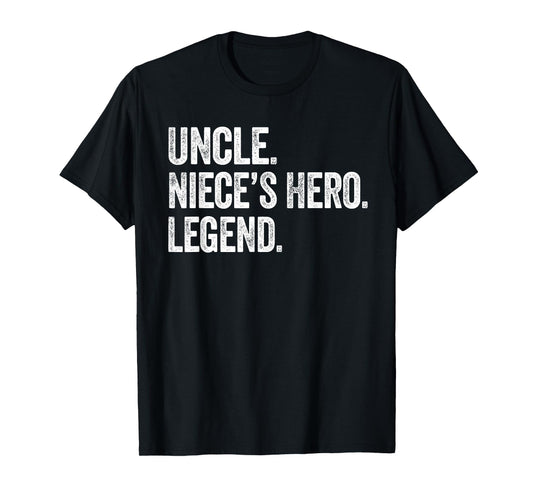 Uncle Niece’s Hero Legend - Vintage Distressed Bold Uncle T-Shirt