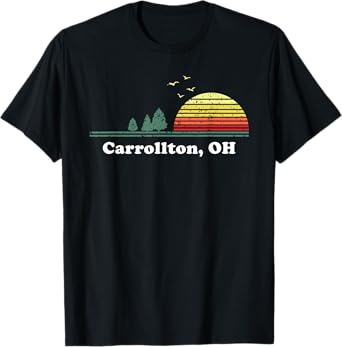 Vintage Carrollton, Ohio Home Souvenir Print T-Shirt
