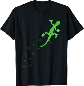 Cool Lizard Design For Men Women Gecko Pet Animal Creature T-Shirt, Black