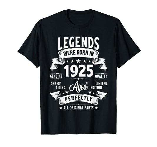Vintage 1925 100 Year Old Gifts For Men Women 100th Birthday T-Shirt