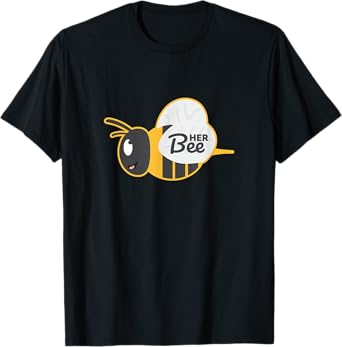 Her Bee His Honey Couple Matching Valentine's Day Gifts T-Shirt