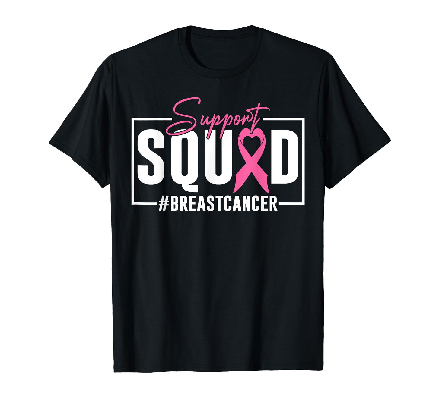 Support Squad Breast Cancer Awareness Pink Ribbon T-Shirt