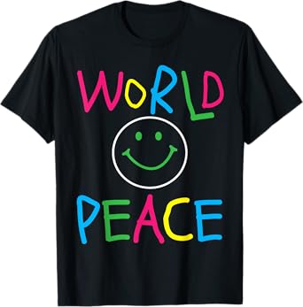 Cute Emotion Face World Peace Happy International Peace Day T-Shirt