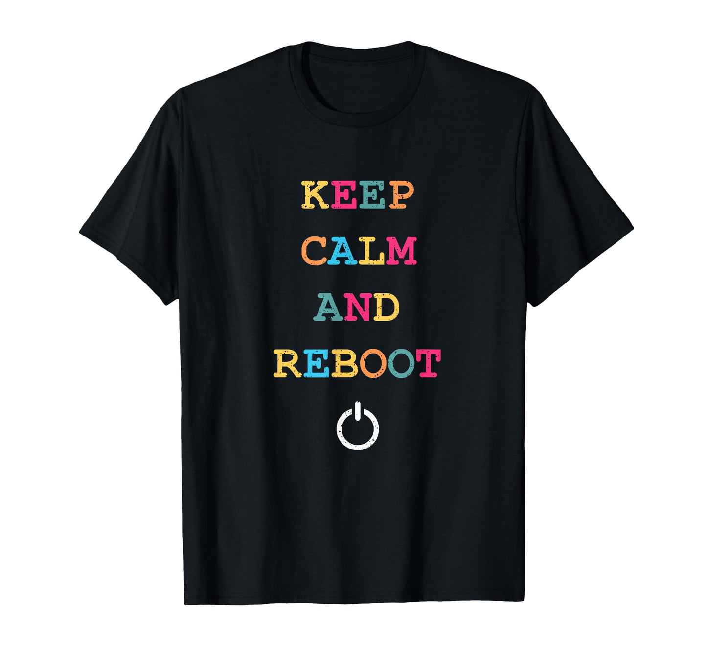 Keep Calm And Reboot Funny Computer Support T-Shirt
